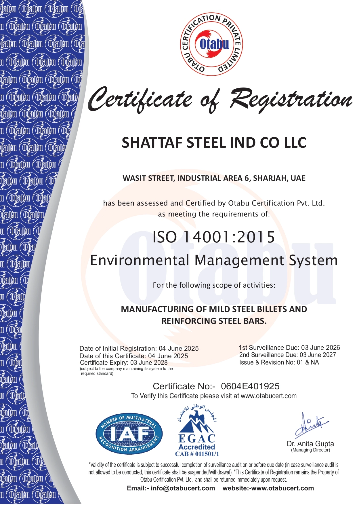 ISO 14001:2015 – Environmental Management System
